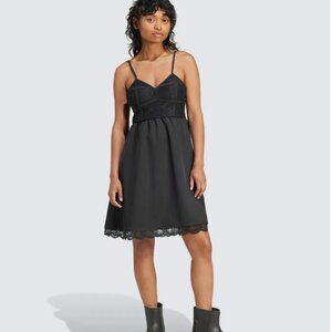 NWT Adidas Originals Dark Varsity Lace Mini Dress - Black - New With Tags